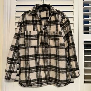 Bardot Oversized Flannel Shirt Jacket